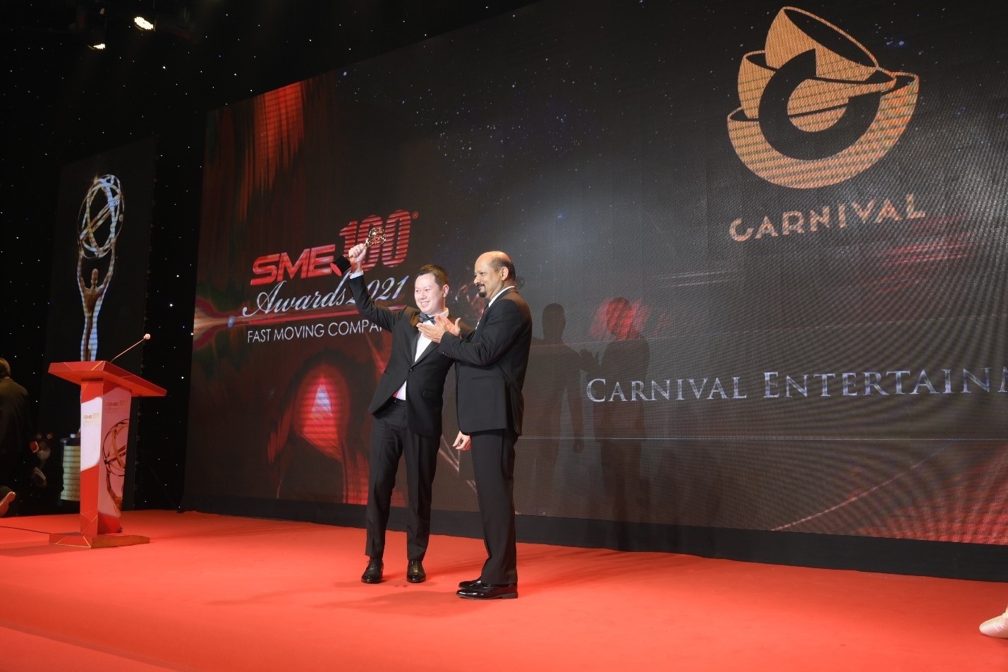 Carnival Entertainment honoured at The SME100 Awards 2021