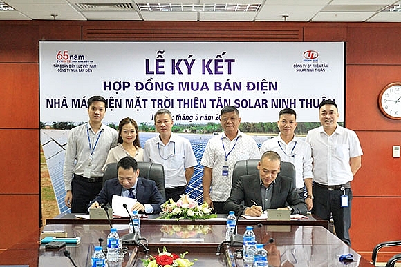 thien tan solar power project connected to national power grid