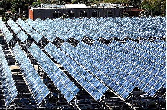 thien tan solar power project connected to national power grid