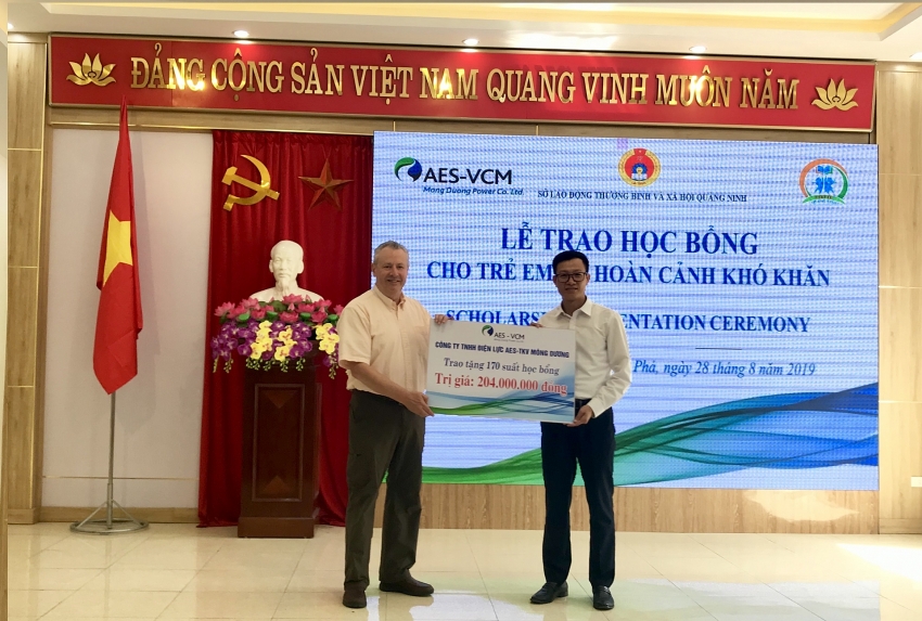 aes vcm mong duong power supports disadvantaged children in cam pha