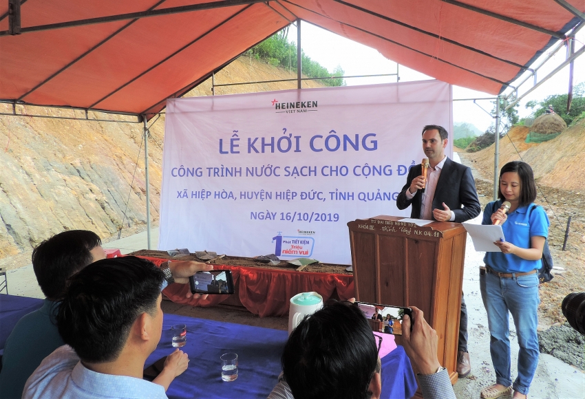 heineken vietnam supports clean water project in quang nam