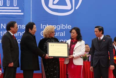 Giong Festival’s Heritage certificate received