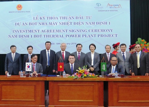 nam dinh thermal power plant pact signed