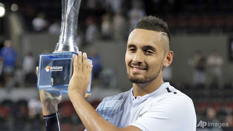 kyrgios claims brisbane title with scintillating display