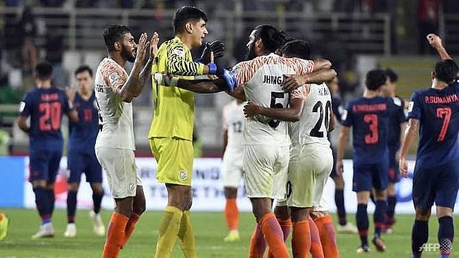 india post shock 4 1 win over thailand at asian cup