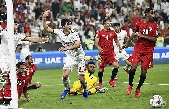 Iran batter Yemen as China, South Korea survive scares at Asian Cup