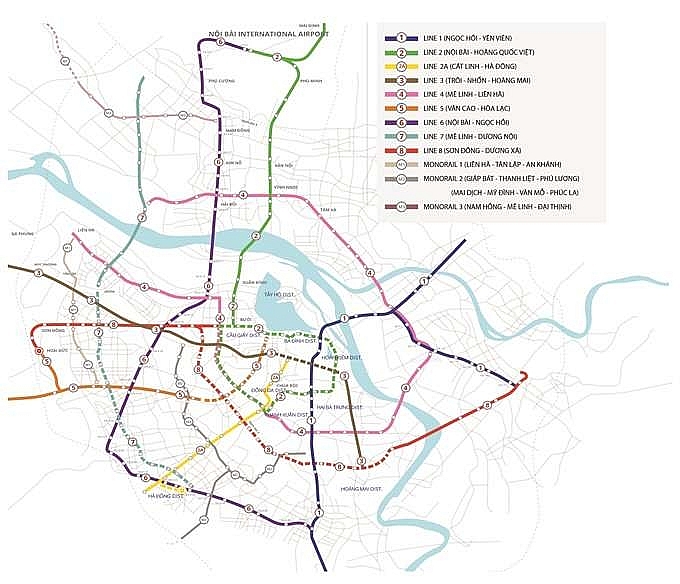 hanoi to see 417km metro rail till 2050