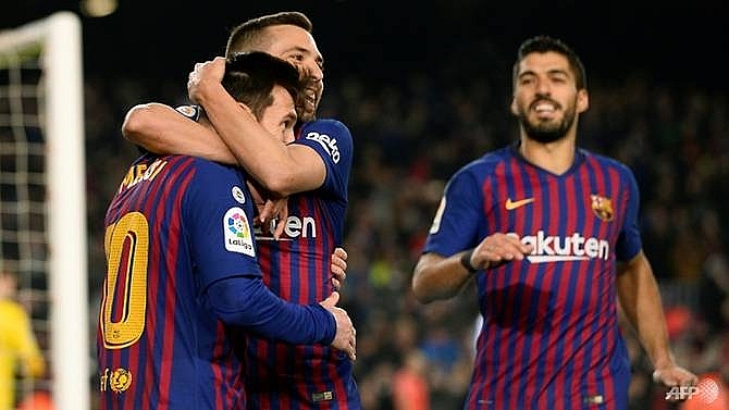 dembele sparkles but messi needed off bench to rescue barca