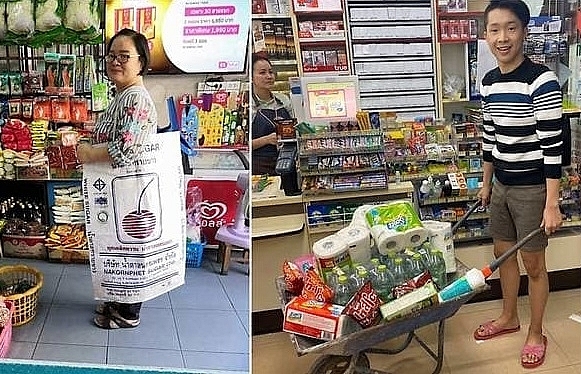 Thai shoppers get creative after plastic bag ban