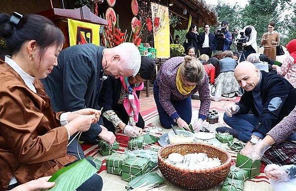 foreign diplomatic corps explore vietnamese traditional tet