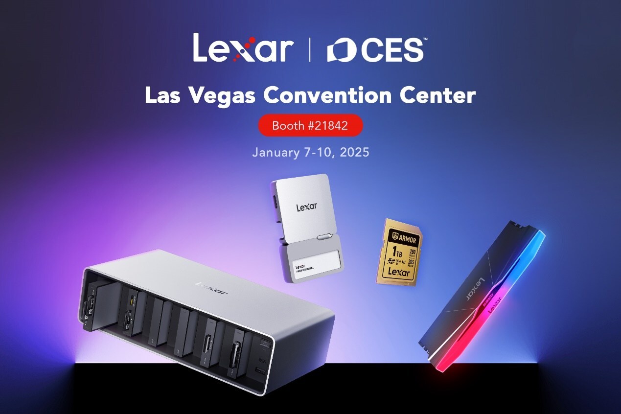 Lexar to Showcase an Extensive Lineup of Products for Photographers, Filmmakers, and Gamers at CES 2025