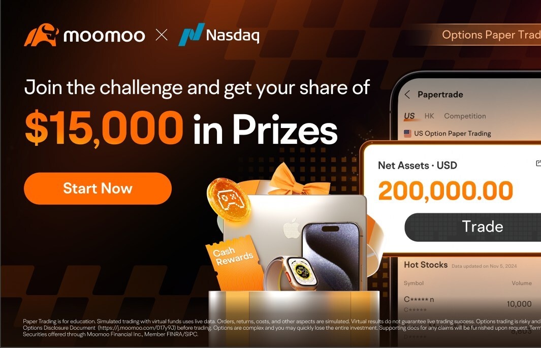 Moomoo Launches US Options Paper Trading Challenge, Co-branded with Nasdaq for Joint Promotion