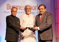 tata steel wins the businessworld most respected company award 2011