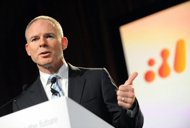 Marius Kloppers, CEO of global mining giant BHP Billiton, pictured speaking at a press conference in Sydney. Kloppers on Sunday said the firm's flagship iron ore business was in good health despite weakening Chinese demand and insisted it would take a 