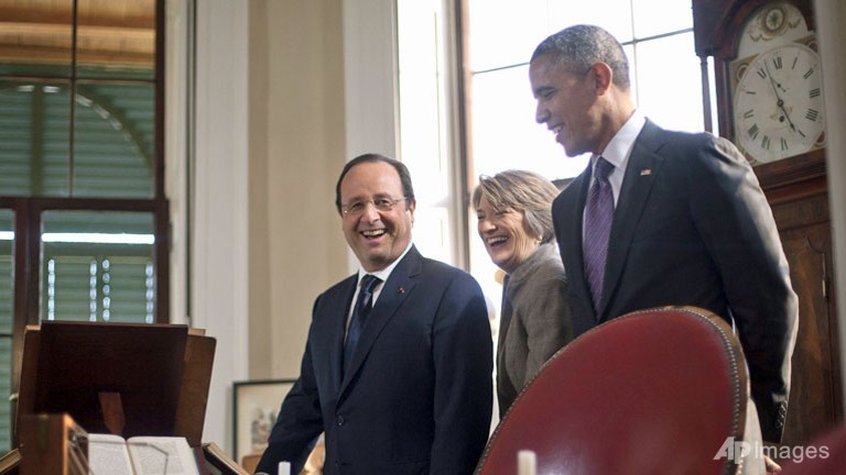 obama hollande renew historic bonds at jefferson shrine