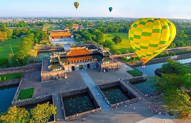 hue international hot air balloon festival on the horizon