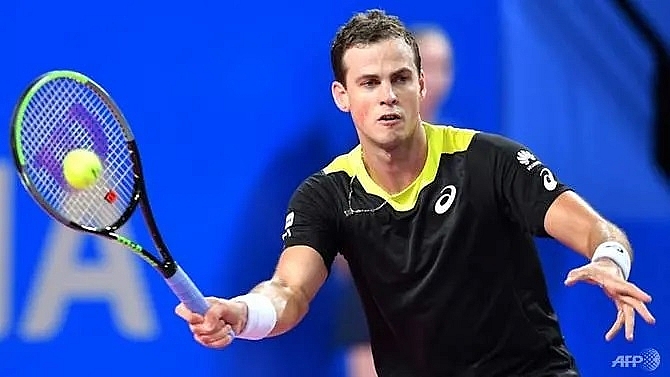 maple syrup drinking pospisil stuns top seed medvedev