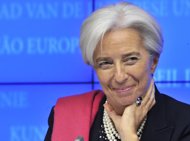 IMF chief Christine Lagarde (pictured in February) said the United States may exceed a previous forecast of 1.8 percent growth as the recovery picks up speed, but that the country still faces long-term challenges.