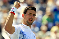 Novak Djokovic of Serbia celebrates his win over Nicolas Almagro of Spain during their BNP Paribas Open match at the Indian Wells Tennis Garden in Indian Wells, California, on March 15. Djokovic advanced to the semi-finals, after winning the match 6-3, 6-4. 
