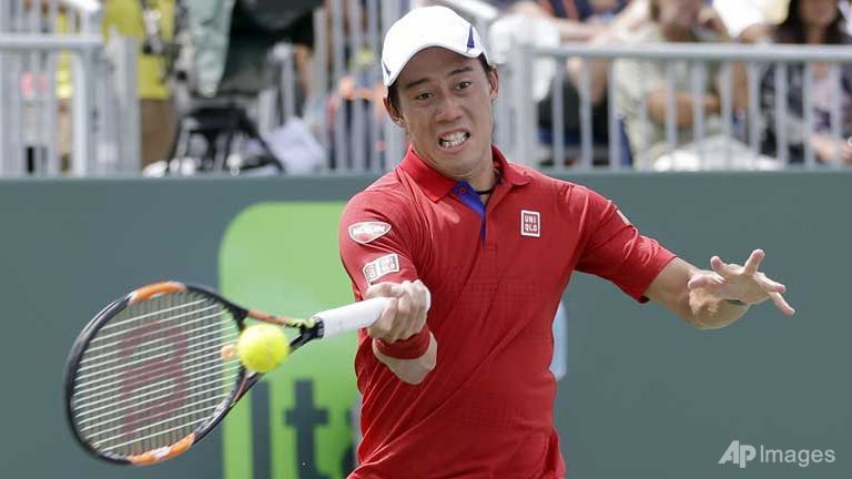 nishikori rolls into fourth round at miami open