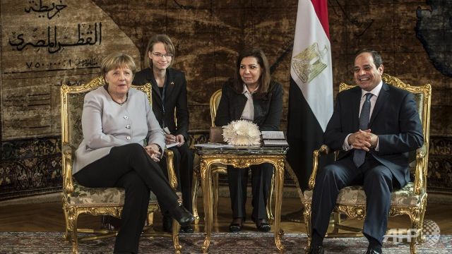 merkel in egypt to reduce migrant flows