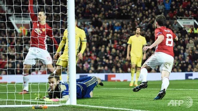 Mata fires Man Utd into Europa League quarter-finals