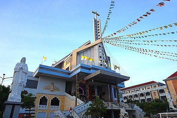 visiting mekong deltas century old church