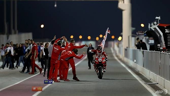 dovizioso edges marquez to win season opening qatar motogp