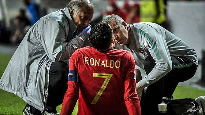 ronaldo injured as portugal held by serbia