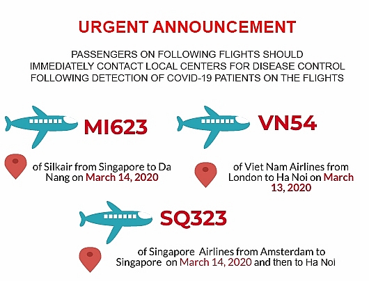 urgent announcement for passengers on 3 more intl flights