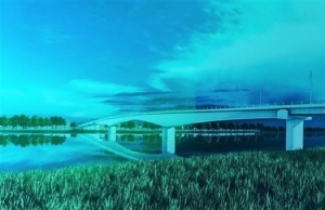 Construction of bridge spanning Hau River begins