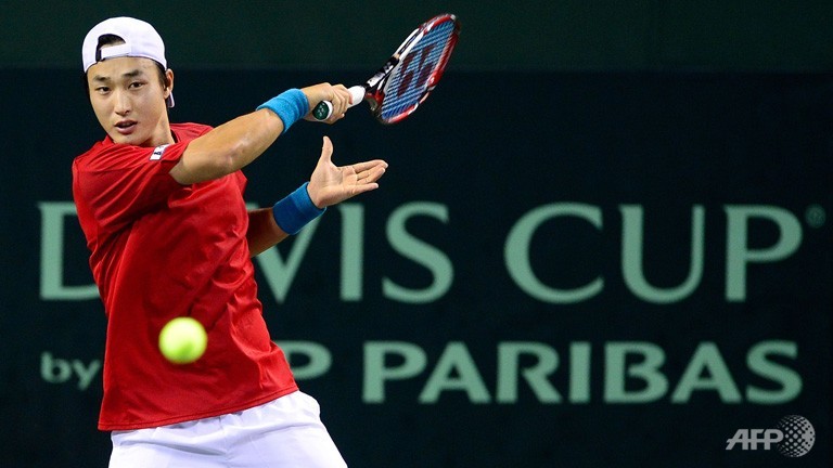 japan lead south korea 2 0 in davis cup tie