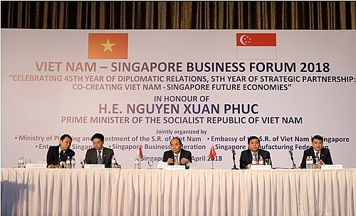 pm attends vietnam singapore business forum
