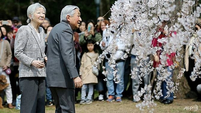 japan unveils new era name ahead of emperor akihitos abdication