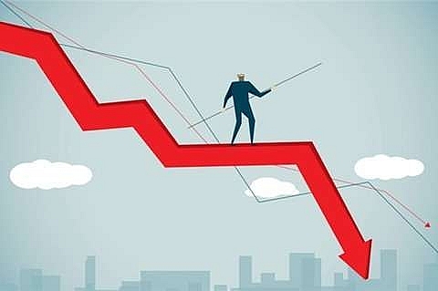 market loses ground as large caps falter