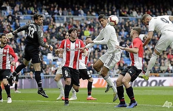 Benzema's hat-trick fires Real Madrid past Bilbao