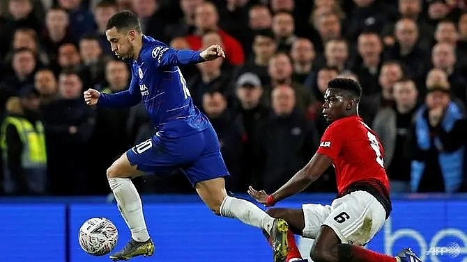 pogba hazard futures cast cloud over champions league chase for man utd chelsea