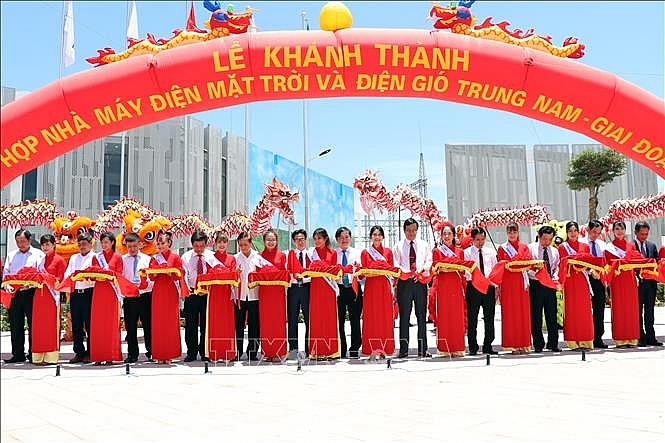 cluster of solar power plants inaugurated in ninh thuan