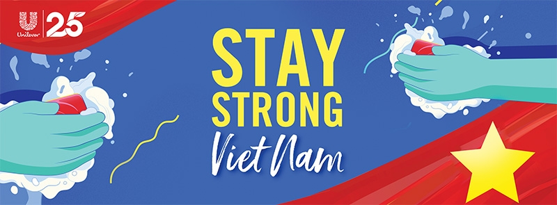 unilever vietnam standing next to health professionals in virus battle