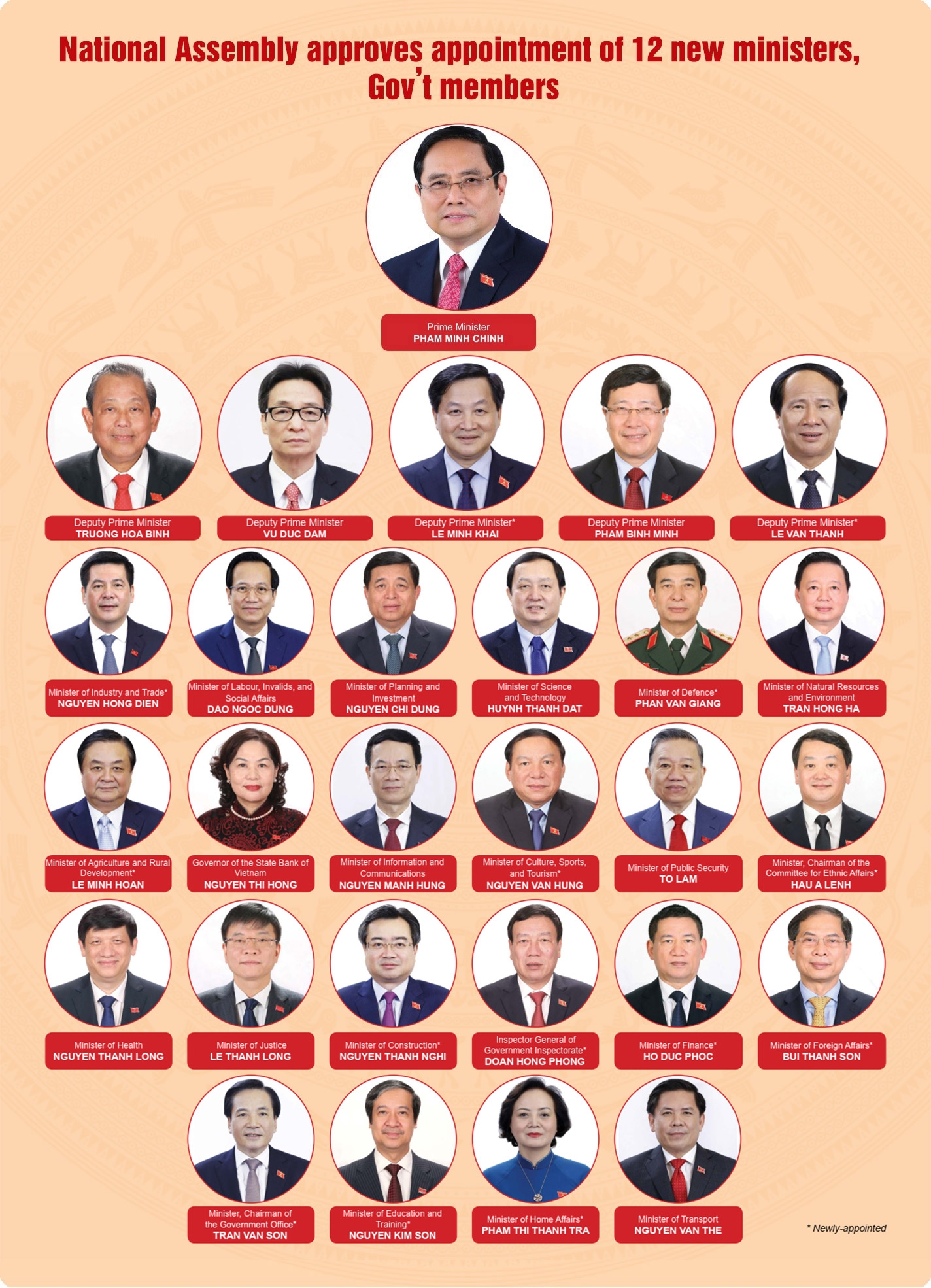 national assembly approves appointment of 12 new ministers govt members infographics