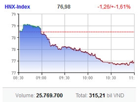 hnx plummets to historic low