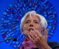 IMF chief Christine Lagarde, pictured in April 2012, called the growth-vs-austerity fight a 