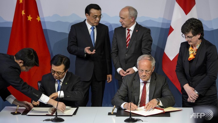 swiss free trade deal underscores chinas globalisation li