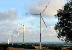 bac lieu wind mill generates power for national grid