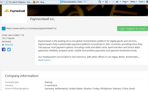 silicon valley tech firm paymentwall enters viet nam