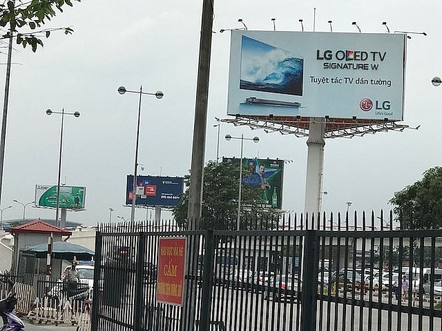 hanois violations in managing big sized advertising billboards