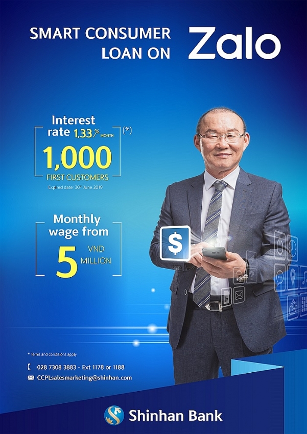shinhan bank launches smart consumer loan on zalo application