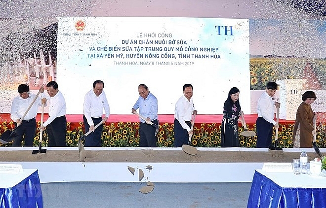 work begins on th dairy farm project in thanh hoa province