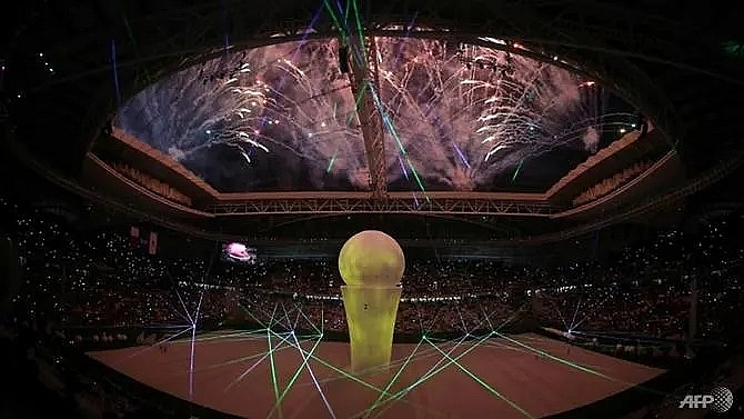qatar world cup stadium opens to fanfare