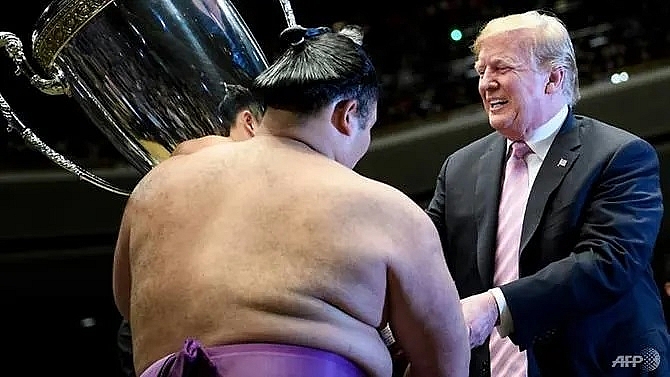 after sumo and golf trump and abe get down to business
